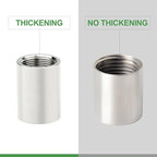 TAISHER 2PCS Stainless Steel Pipe Fittings, 1" NPT Female x 1" NPT Female Threaded, 2" Length Thickened Nipple Cast Pipe