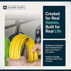 StoreYourBoard 2-Pack Heavy Duty Wall Shelves 2ft x 4ft – Wall-Mounted Garage Storage Shelving and Organization for Sheds, Closets, or Utility Rooms – Holds 200 lbs - Black