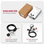 GASLAND Goshower G10 2.64GPM Outdoor Propane Tankless Water Heater, Ultra Slim PortableCamping Propane Shower for Off Grid, 68,000 BTU