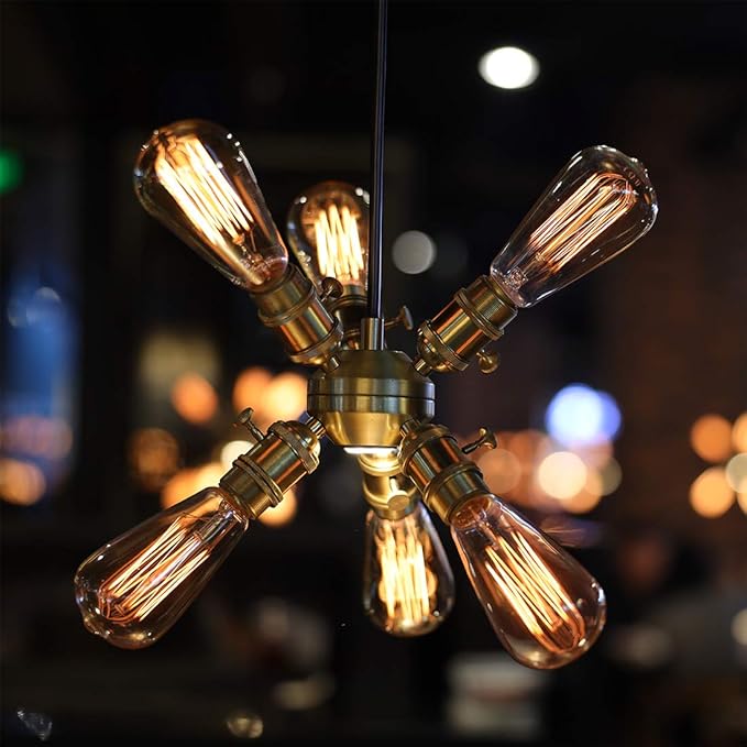 LUXON Edison Bulbs,Antique Vintage Style Incandescent Light Bulbs,Dimmable Amber Warm,60W E26 Base for Wall Sconce Pack of 2