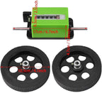 Rolling Meter Counter Digital Rolling Wheel 6 Digit Digital Length Counter for Measuring Textiles, Prints, Faux Leather, with Counter Range: 0-99999.9 Metres