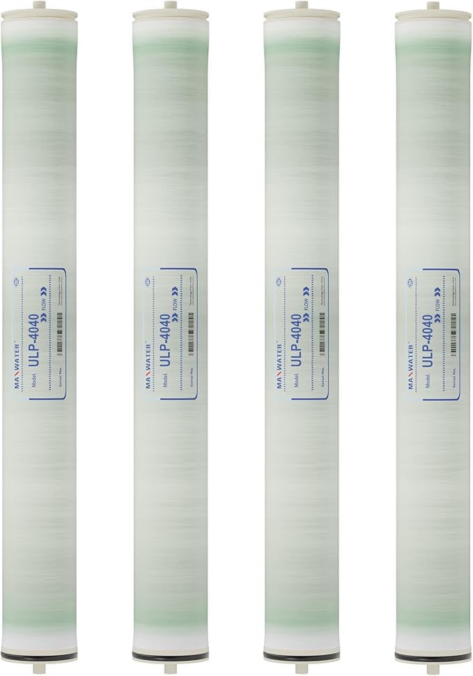Max Water ULP-4040 Reverse Osmosis 4" x 40" RO Membrane, 2600 GPD | ULP 4040 For Water Purification Desalination Industrial, Agricultural, Commercial | Compatible with Dow Filmtec AG4040FF, TW30-4040