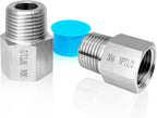 2 pieces Npt1/2 Female to Npt1/2 Male Reducer,1/2NPT Fittings Water pipe Adapter, Fabricate of 304 Stainless Steel