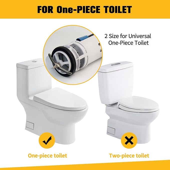 KERDE Touchless Toilet Flush Kit,Automatic Toilet Flusher,Dual Flush Valve Replacement Kit,Tank Accessories,Battery Powered,One-Piece Toilet Repair,2-inch Water Tank Accessories (12.in) 2L-29