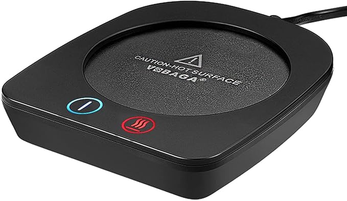 VOBAGA Mug Warmer& Coffee Mug Warmer for Office Desk Use, Candle Warmer with Three Temperature Settings, Coffee Warmer Plate for Cocoa Tea Water Milk with Auto Shut Off After 4 Hours, for Ideal Gifts