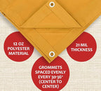Mytee Products 16' x 20' Tan Canvas Tarp 12oz Heavy Duty Water Resistant