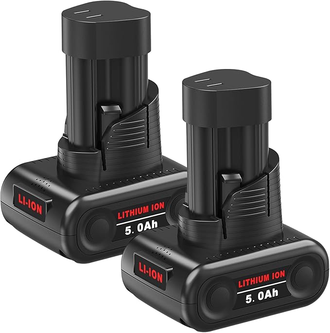 Mrupoo 2-Pack 5.0Ah Replacement Battery Compatible with Milwaukee M12 Battery 12V Lithium-Ion – Works with 48-11-2460, 48-11-2412, 48-11-2401 Cordless Tools