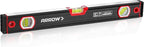 ARROW 16-Inch Level, Magnetic Torpedo Level with 45°/90°/180° Bubbles, Aluminum Alloy Body, Precision-Machined Base, Shockproof Rubber End Caps, V-Groove & Hanging Hole for Construction, Carpentry