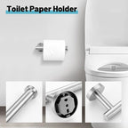 10 Pieces Brushed Nickel Bathroom Hardware Set, SUS304 Stainless Steel Towel Holder Set Includes 23.6 Inch Towel Bar, Toilet Paper Holder, Towel Ring and Towel Hook Wall Mount Bathroom Accessories Set