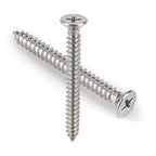 100 PCS #10X2 Stainless Steel Phillips Flat Head Wood Screws,Stainless Steel 18-8 A2(304) Screw,Home Screw Kit by QISHENG