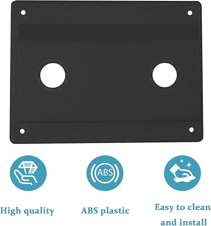 Faucet Bezel Stand Off Faucet Cover Replacement for RV caravans Shower，Black Faucet Cover mounting kit for RV Showers
