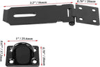 JOIKIT 8 Pack 4 Inch Black Stainless Steel Door Locks Hasp Latch, Padlock Hasp for Door Gate