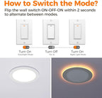 24 Pack 8 Inch Led Recessed Lights with Night Light, Canless Ultra Thin Wafer Soffit Recessed Lighting Downlight, Dimmable & 5 Color Temperature Selectable, 15W, ETL, White