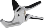 Ratcheting PVC Pipe Cutter - Cuts Up to 3" OD (2" Sch 40/80 Pipe) | SKD5 Steel Blade for Smooth Burr-Free Cut | Professional Plumbing Tools for DIY, Gardening(Silver Gray,75MM)
