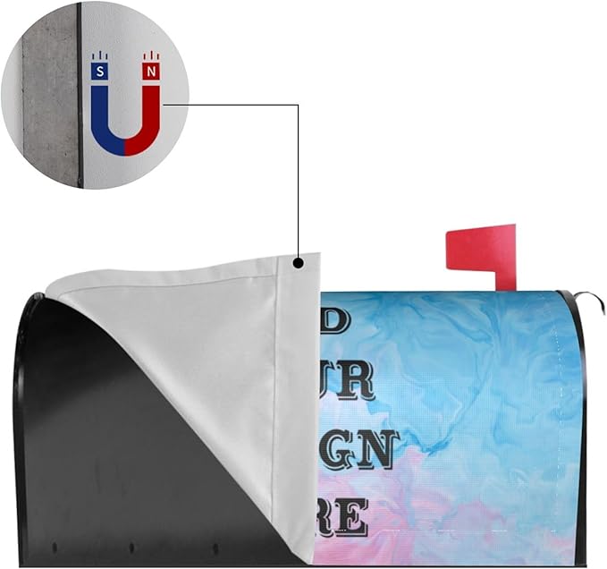 Custom Personalized Mailbox Covers Add Photo Picture Family Name House Address Text Magnetic Mail Cover for Home Garden Yard-18