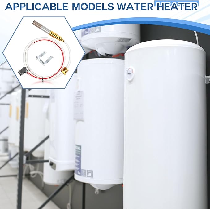 Capoda LP Thermopile Senor Parts for Pilot Burner Kit, Replace Sp20824, Sp20754, Sp21058, Sp20800, Sp21096, Sp20739 Compatible with Ruud and Richmond Water Heaters Pilot Burner Kit Parts