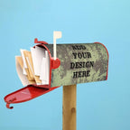 Personalized Mailbox Covers Custom Picture/Photo/Text Magnetic Standard Size Mailbox Wraps Post Letter Box Cover for Garden Yard Outdoor Decorations-9