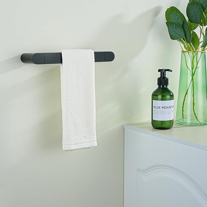 RANDOM Matte Black Towel Bar for Bathroom Kitchen 9 Inches Hand Towel Holder SUS304 Stainless Steel Towel Rack Kitchen Rag Towel Rod Wall Mounted.96026-2-9MB