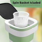 Portable Washing Machine, 16L Upgraded with Spin Basket Laundry Machine, 3 Cleaning Modes Suitable for Small Clothes, Foldable Design Ideal for Hotel, Home, Apartment and Campain