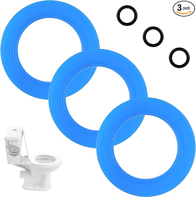 3 Pack Flush Valve Seal for American Standard & Eljer Toilets,Upgraded Silicone Material 7301111-0070A Replacement with O Rings for Champion 4 and Eljer Titan 4