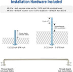 JOY DECOR Cabinet Pulls – 12-3/5 Inch Hole Center, Brushed Nickel, 2 Pack, Zinc Alloy Cabinet Handles for Drawers & Cupboard – Vintage Style Hardware for Kitchen, Bathroom, Dresser, Furniture Makeover