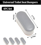 4 Pack Universal Toilet Seat Bumpers Stable Toilet Seats, Noise Reduction, and Easy Installation Equipped with Durable Adhesive Fits Most Toilet Models