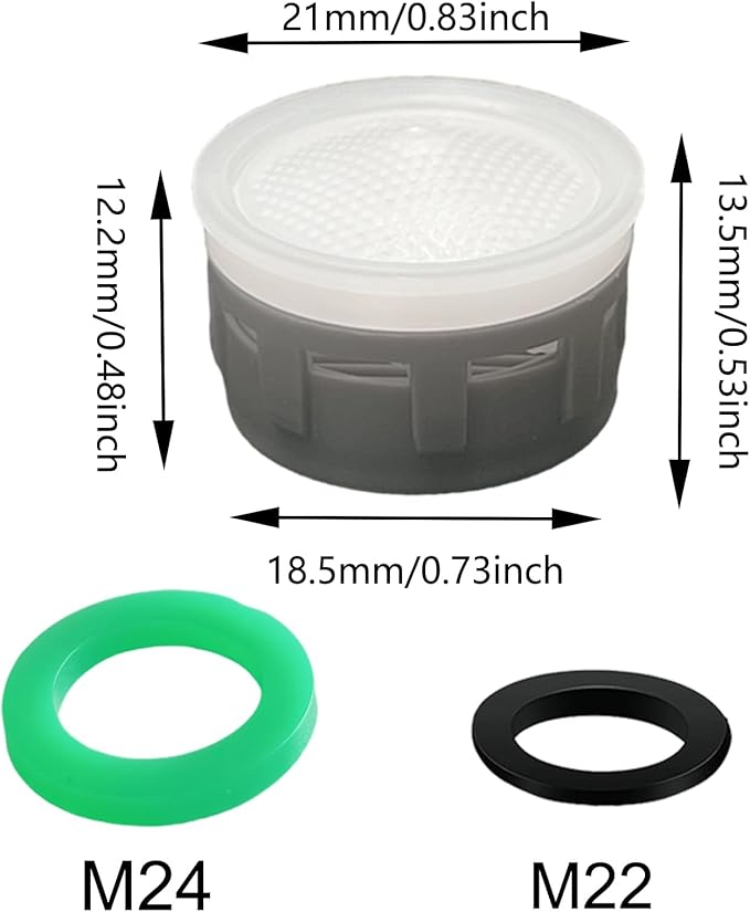 Faucet Aerator 2.2GPM Restrictor Plug-in Faucet Aerator Bathroom or Kitchen Replacement (20 pieces in white)