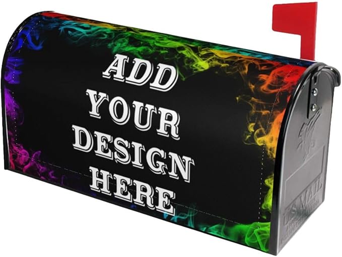 Personalized Mailbox Covers Custom Picture/Photo/Text Magnetic Standard Size Mailbox Wraps Post Letter Box Cover for Garden Yard Outdoor Decorations-2