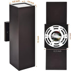 Outdoor Wall Lights with Dusk to Dawn Photocell Sensor, Exterior Light Fixture Wall Mount with A19 LED Bulbs, Up Down Outdoor Sconce Lights for House Porch Front Door 13" Height