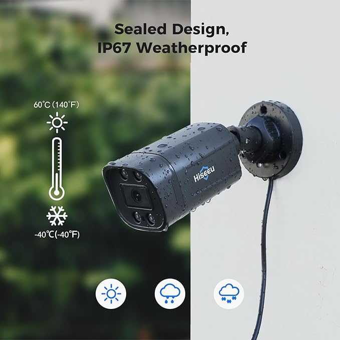 Hiseeu 3K Wired Outdoor Security Camera System with Audio,Smart Dual Light,5MP 8CH Surveillance DVR,8X5MP CCTV Cameras & 1TB Hard Drive,AI Human/Vehicle Detection,Smart Playback for Home Security