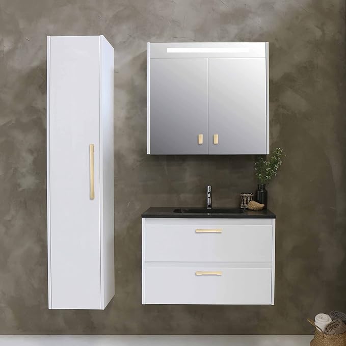 COTYKILEY 6 Pack 7.5 Inch(192mm) Brushed Brass Cabinet Handles Gold Kitchen Cabinet Pulls Cabinet Door Handles Kitchen Cabinet Hardware