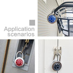 Combination Padlocks with Metal Body, Indoor Use for Gym Lockers & School Locker,Blue, 8-Pack