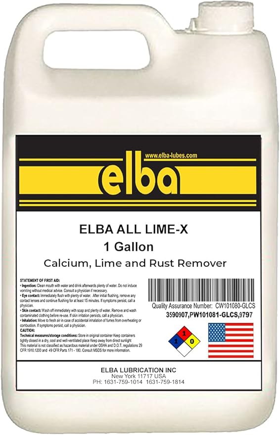 elba CALCIUM LIME SCALE, RUST AND CORROSION REMOVER. CLEANER. DESCALER.(1 GALLON BOTTLE)