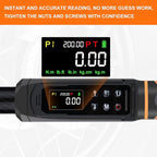 Digital Torque Wrench 1/2 Drive with Carbon Fiber Body, 2.2-147.5 Ft.lb Range, ±1% Accuracy with Vibration, Buzzer and LED Alert, Suitable for Car, Motorcycle and Bicycle