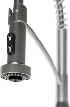 Karran Scottsdale Commercial Style Pull-Down Kitchen Faucet with Sprayer, Spot-Free Stainless Steel, High Arc Single Handle Pre-Rinse Spring Faucet