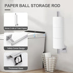 TQKAG 7-Pieces Brushed Nickel Bathroom Hardware Accessories Set 23.6" SUS304 Stainless Steel Towel Bar Set Toilet Paper Spare Rolls Storage Holder Wall Mounted