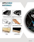 10-Inch 100-Tooth Circular Saw Blade, 5/8-Inch Arbor, Aluminum, Non-Ferrous Metal Cutting Blade, Carbide Tip, Thin Kerf, for Thin Aluminum, Plastic, Composite