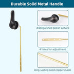 Hygie Rinse Metal Toilet Handle Replacement Kit Universal Front Mount Fit, Toilet Lever Compatible with American Standard/Glacier Bay/Gerber, Toilet Flush Handle with Flapper Chain, Oil Rubbed Bronze