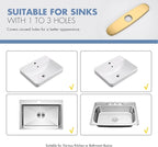 Faucet Cover Plate, Stainless Steel Deck Plate for Kitchen Sink Faucet Single Hole or Bathroom Faucet 1-3 Hole Faucet Hole Cover Round 10 Inch (Chrome Gold)