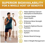Calcium, Vitamin D3, K2 & B12 Supplement, Supports Bones, Teeth, Joints & Immune Health, Non-GMO Softgels, Yellow