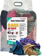 Recycled Color Knit Cleaning Rags (600 lbs. Pallet 60x10 lbs. Bags) – Shop Rags Bulk for Workshops, Mechanics, Painters, and Home Use, Multipurpose Cotton T-Shirt Rags