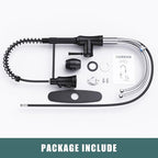 Kitchen Faucet with Pull Down Sprayer, Hurran Commercial Stainless Steel Kithcen Faucets, Single Handle Spring Faucets for Kitchen Sink, Sink Faucet for Farmhouse Wet Bar or RV, Matte Black