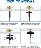 WEWE Drinking Water Faucet, Lead-Free Kitchen Water Filter Faucet for Reverse Osmosis or Water Filtration System, RO Faucet, Gold