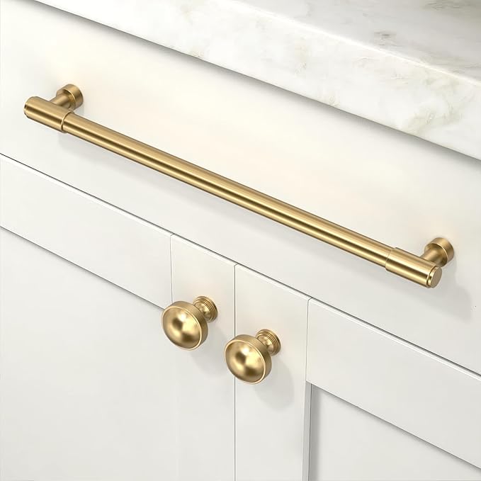 10 Pack Champagne Bronze Cabinet Pulls 10 Inch(254mm) Kitchen Cabinet Handles Cabinet Hardware for Drawer Pulls