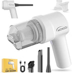 Handheld Mini Car Vacuum, 10000PA Cordless Portable Vacuum with 2000mAh Battery, 3 in 1 Small Vacuum Cleaner & Air Duster with Type-C Charging, Compact & Lightweight for Car, Home, Kitchen (White)