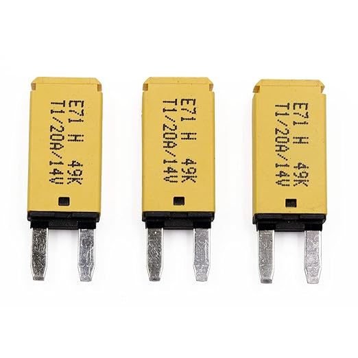 E71 Auto-Resettable Blade Fuse - Low Profile ATM Mini 20A, UL Certified (3-Pack)