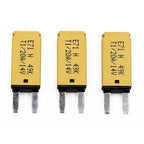 20A 12V Low Profile Automotive Mini Fuse Circuit Breaker ATM Auto Reset E71 - UL Certified Blade Self Resetting Breakers Fuses 20 Amp 12 Volt DC for Car RV Truck Boat Solar - Pack of 3