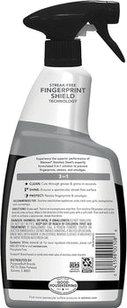 Weiman Stainless Steel Cleaner and Polish - Microfiber Cloth - Protects Appliances from Fingerprints and Leaves a Streak-Free Shine for Refrigerator | Dishwasher | Oven | Grill