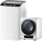 Auertech Portable Washer and Dryer Combo Set, 12 lbs Portable Clothes Dryers, 6 Drying Modes, 25 lbs Fully Automatic Washing Machine, 10 Wash Cycles, Compact Washer and Dryer for Apartment, RV, Dorm