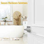 HOSOM 6 Pack Privacy Door Handles Interior for Bedroom and Bathroom, Satin Nickel Interior Door Handles with Lock, Heavy Duty Interior Door Levers, Keyless Reversible Square Door Locks Door Knob